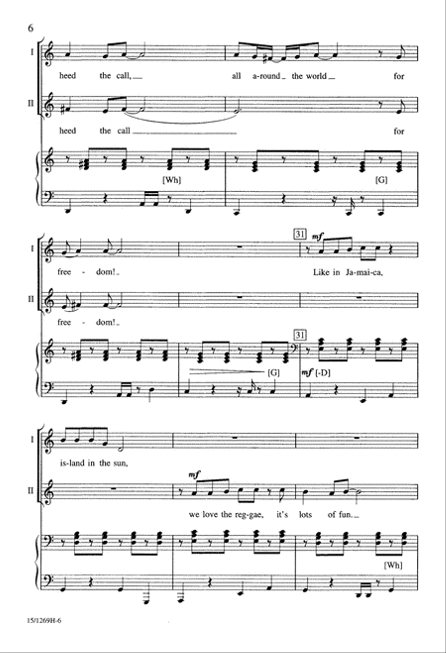 Rhythm of the Reggae Rhythm of the Reggae 3-Part scores gallery preview page 7