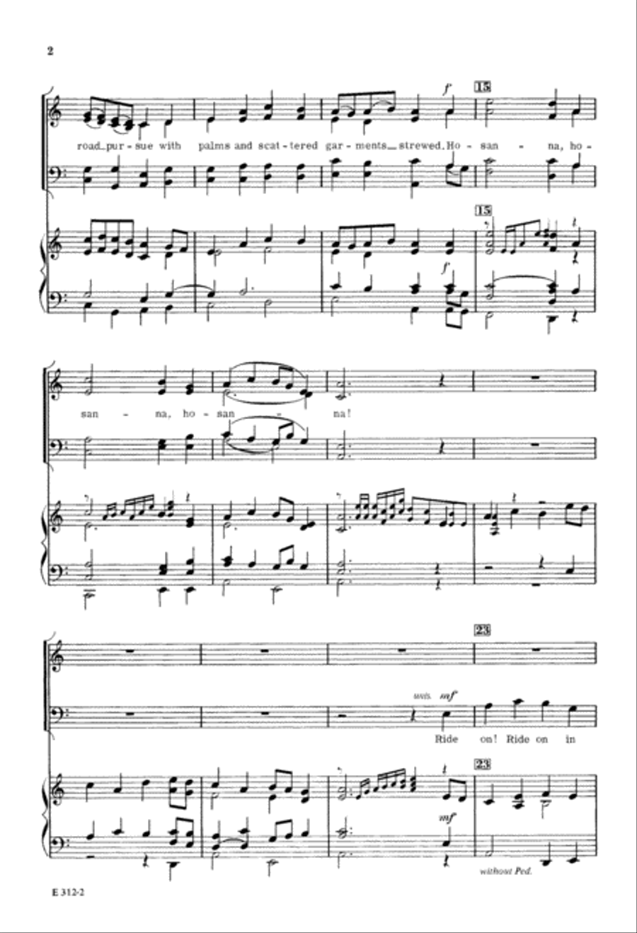Ride on, Ride on in Majesty 4-Part scores gallery preview page 3