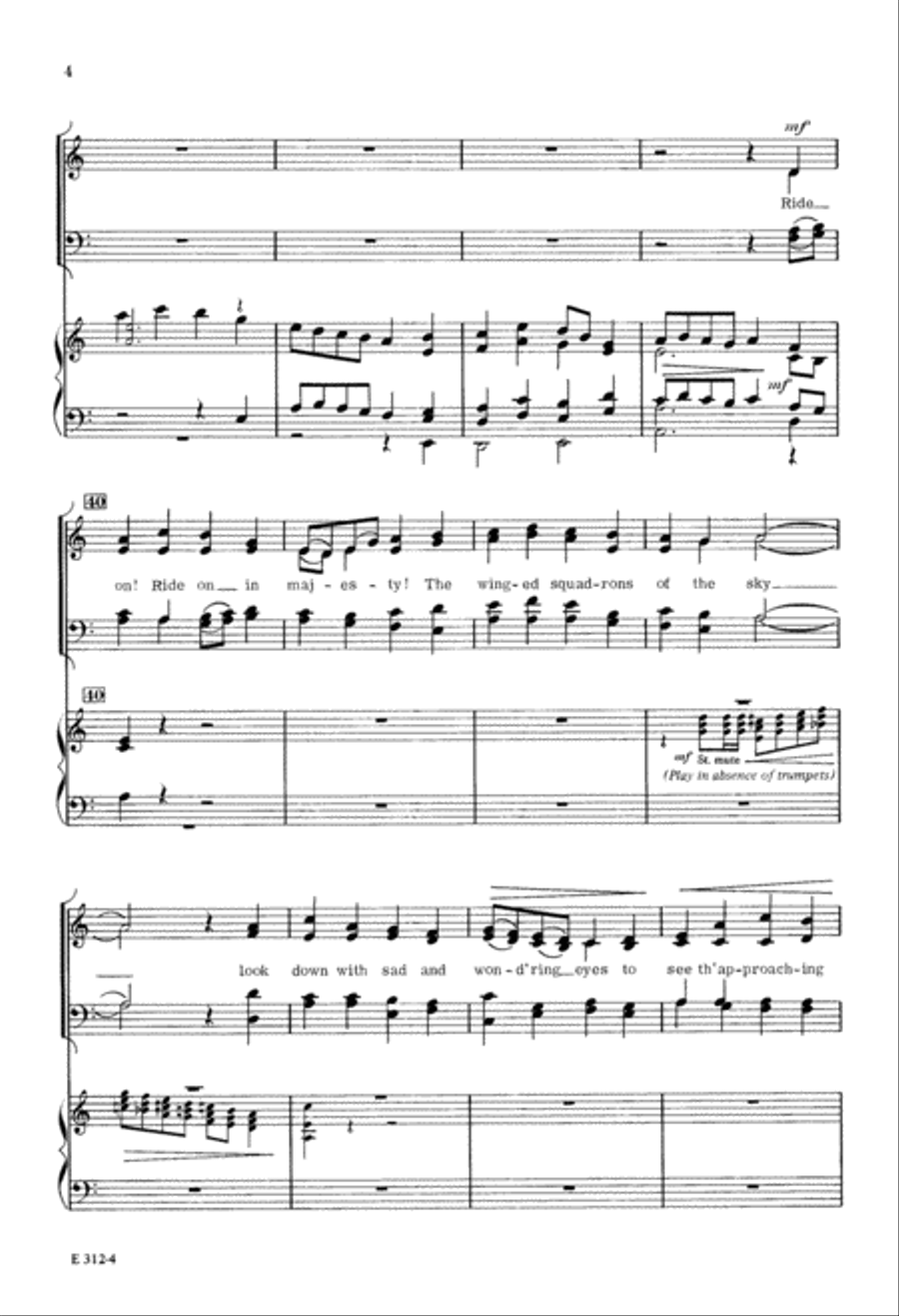 Ride on, Ride on in Majesty 4-Part scores gallery preview page 5