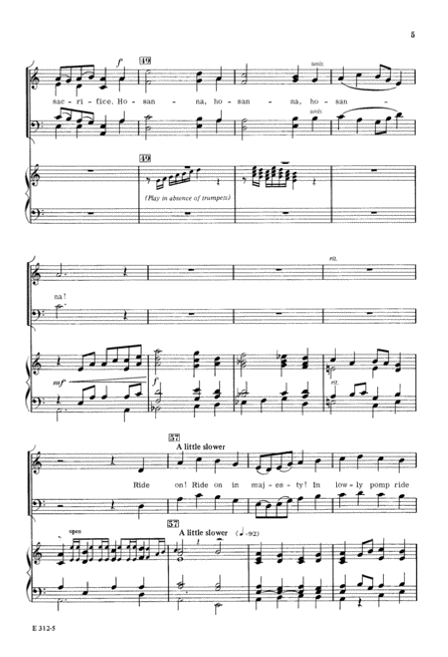 Ride on, Ride on in Majesty 4-Part scores gallery preview page 6