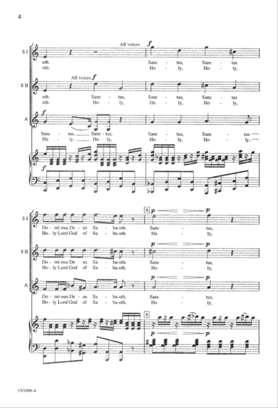 Sanctus Sanctus SSA scores gallery preview page 5