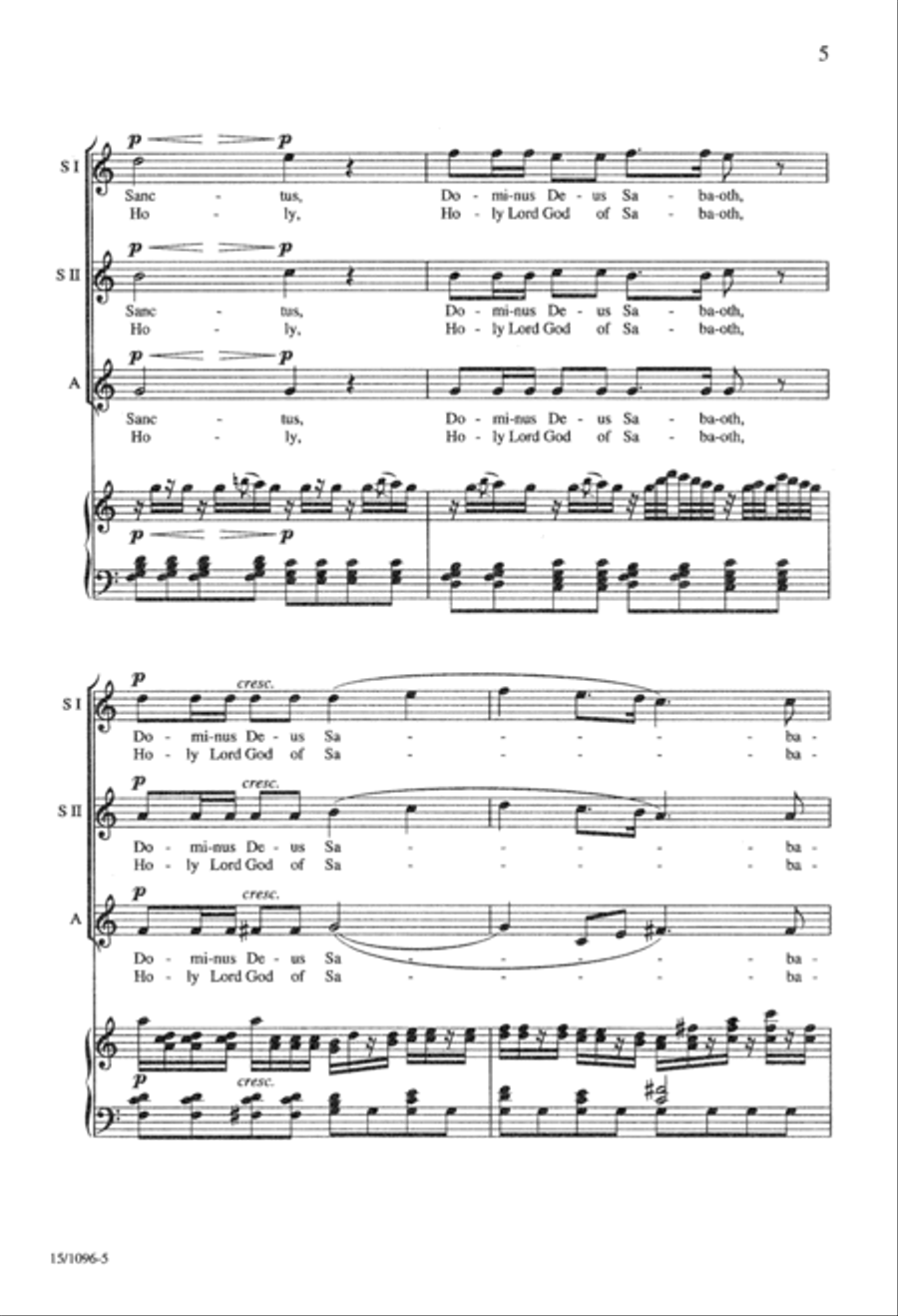 Sanctus Sanctus SSA scores gallery preview page 6