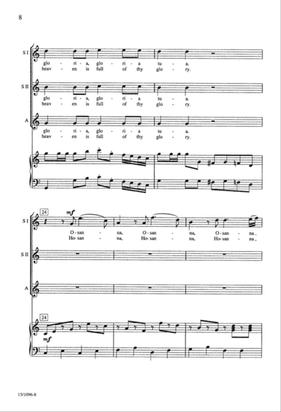 Sanctus Sanctus SSA scores gallery preview page 9