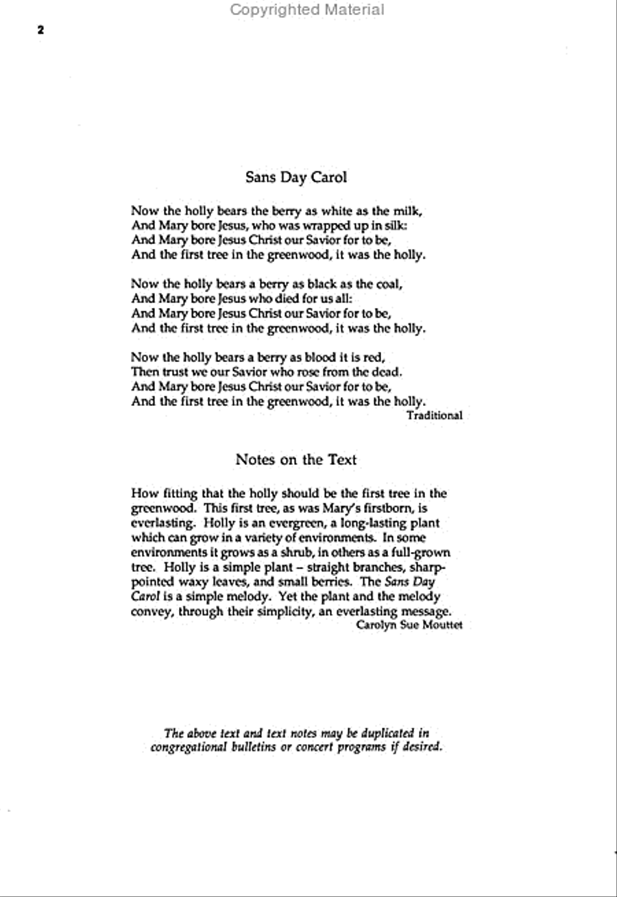 Sans Day Carol 2-Part scores gallery preview page 2