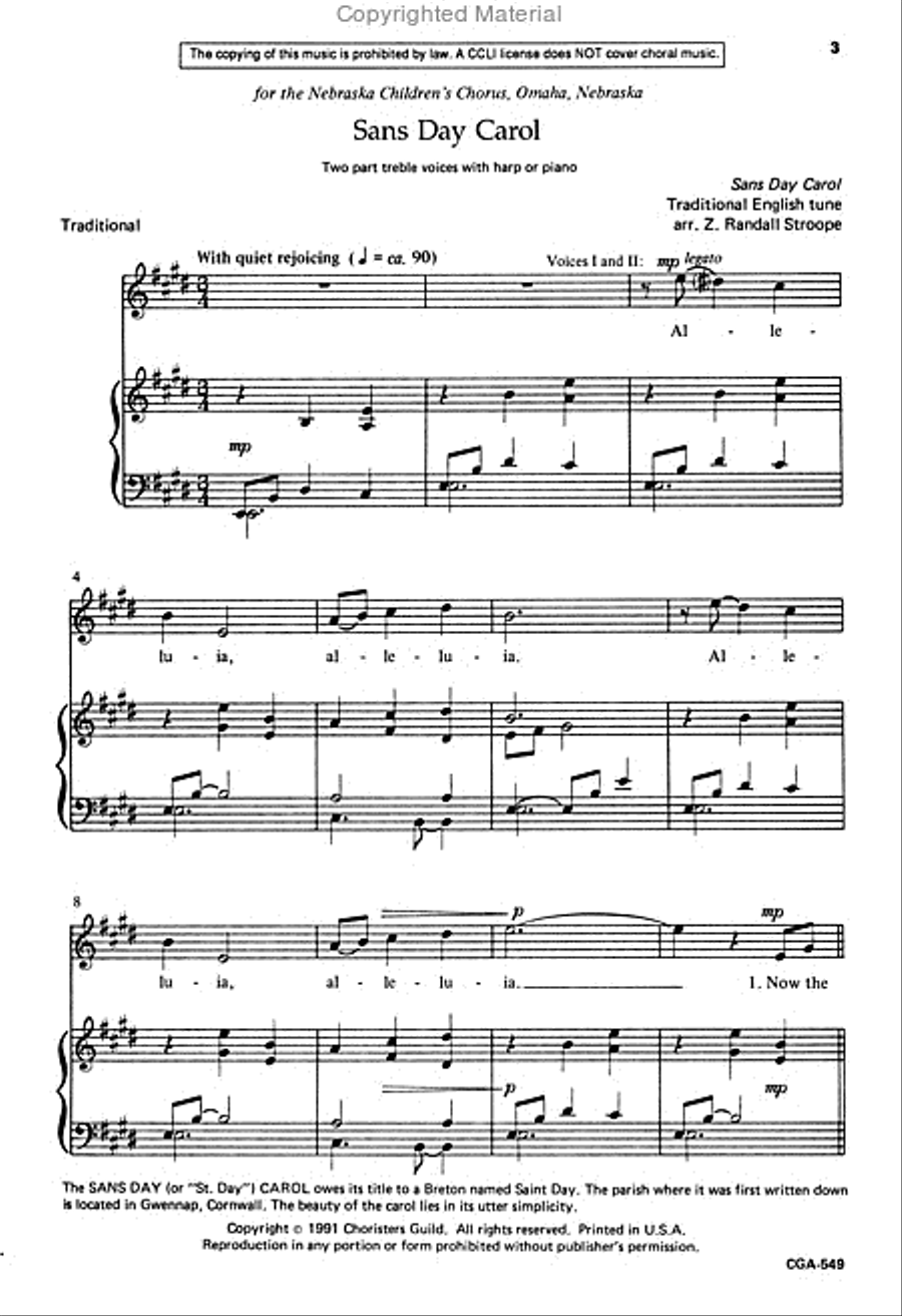 Sans Day Carol 2-Part scores gallery preview page 3