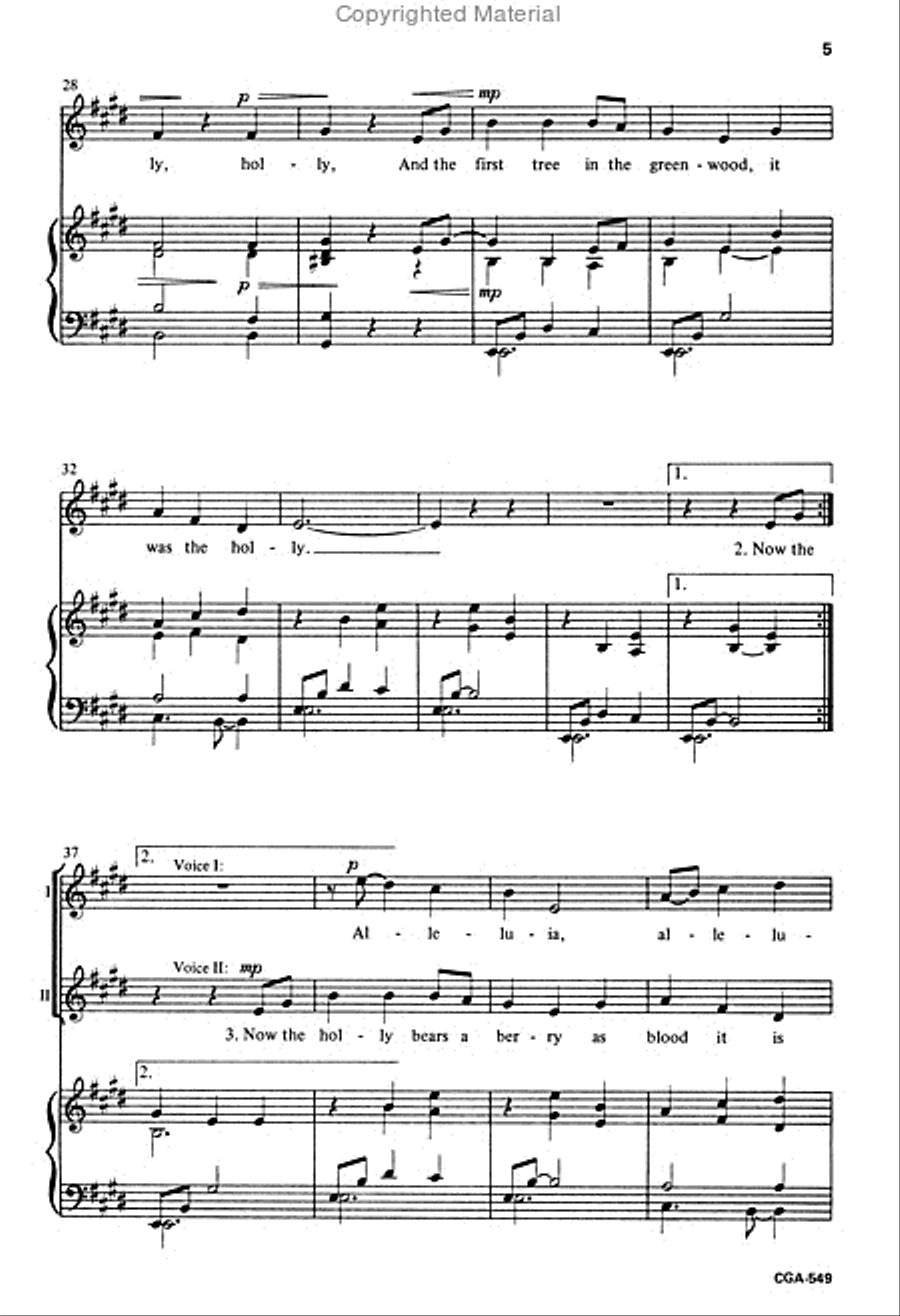 Sans Day Carol 2-Part scores gallery preview page 5