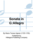 Sonata In G:Allegro