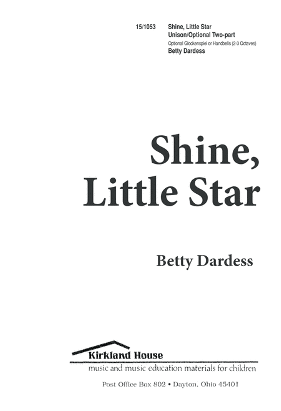 Shine, Little Star Shine, Little Star Unison Choir scores gallery preview page 2