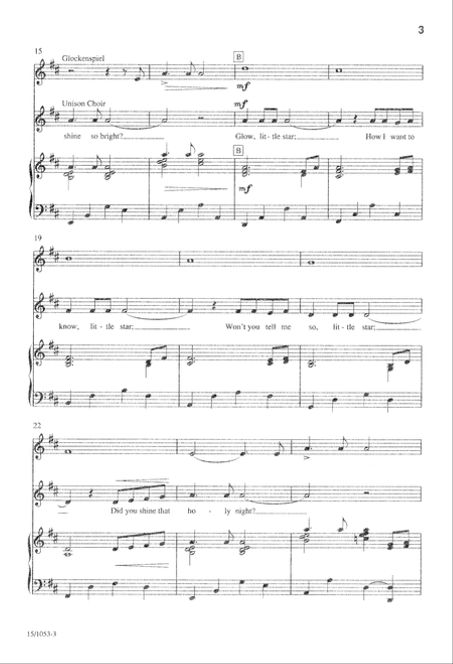 Shine, Little Star Shine, Little Star Unison Choir scores gallery preview page 4