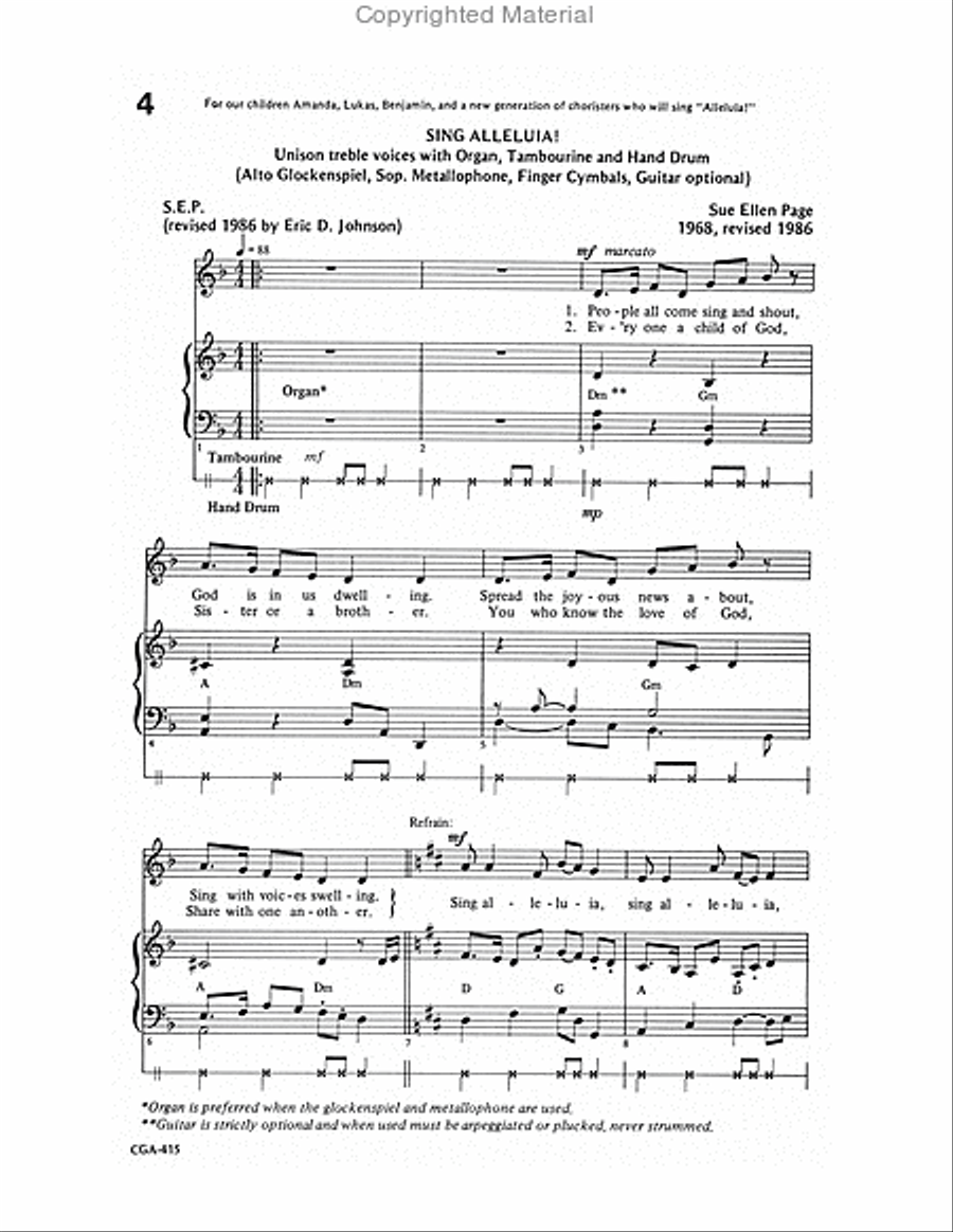 Sing Alleluia Unison Choir scores gallery preview page 2
