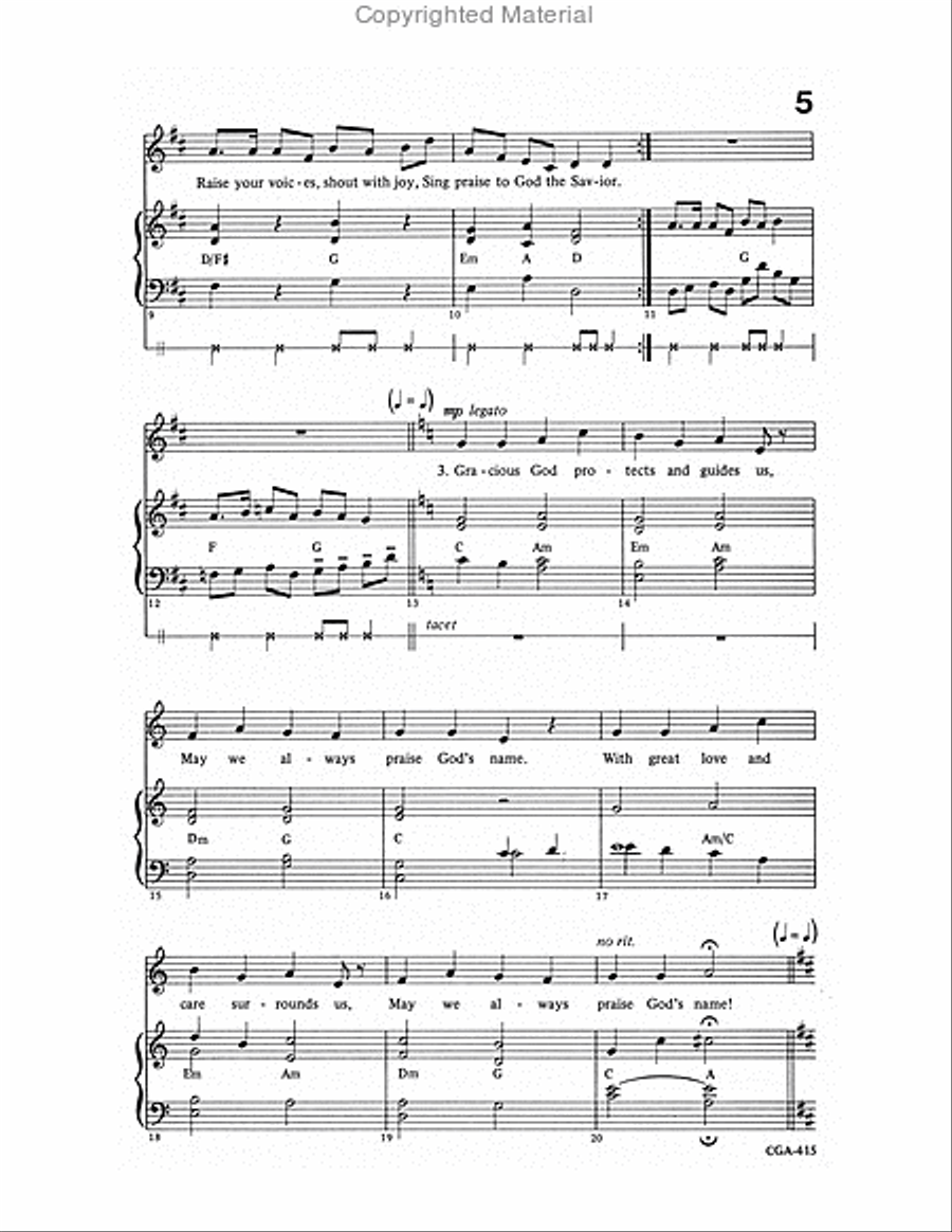 Sing Alleluia Unison Choir scores gallery preview page 3