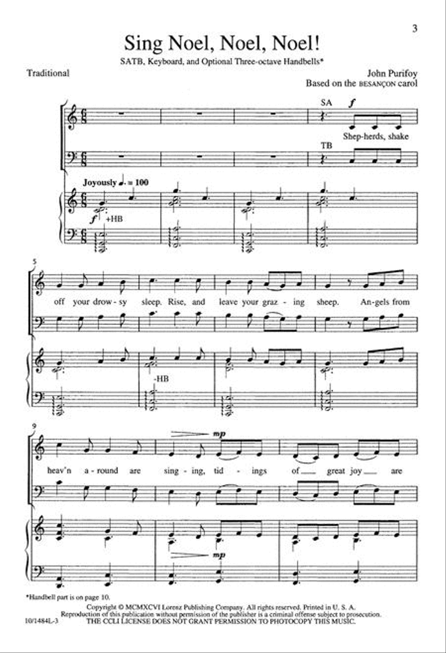 Sing Noel, Noel, Noel 4-Part scores gallery preview page 3