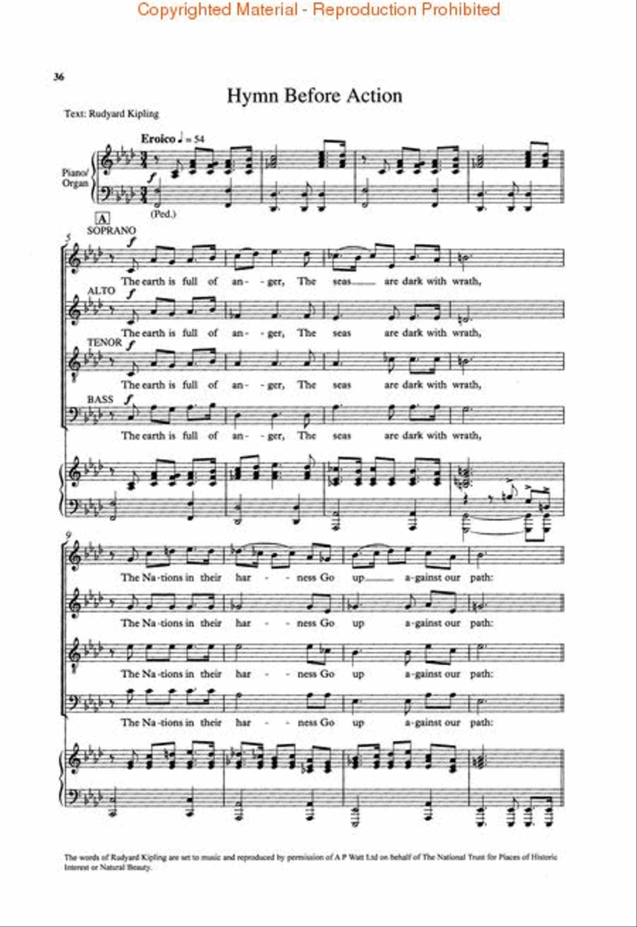 The Armed Man (Choral Suite) 4-Part scores gallery preview page 4