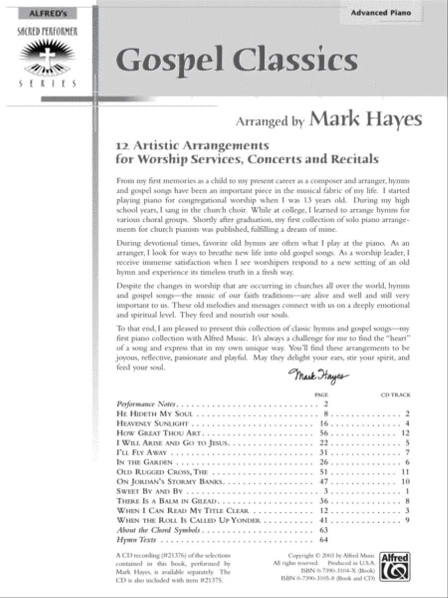 Gospel Classics Piano Solo scores gallery preview page 2