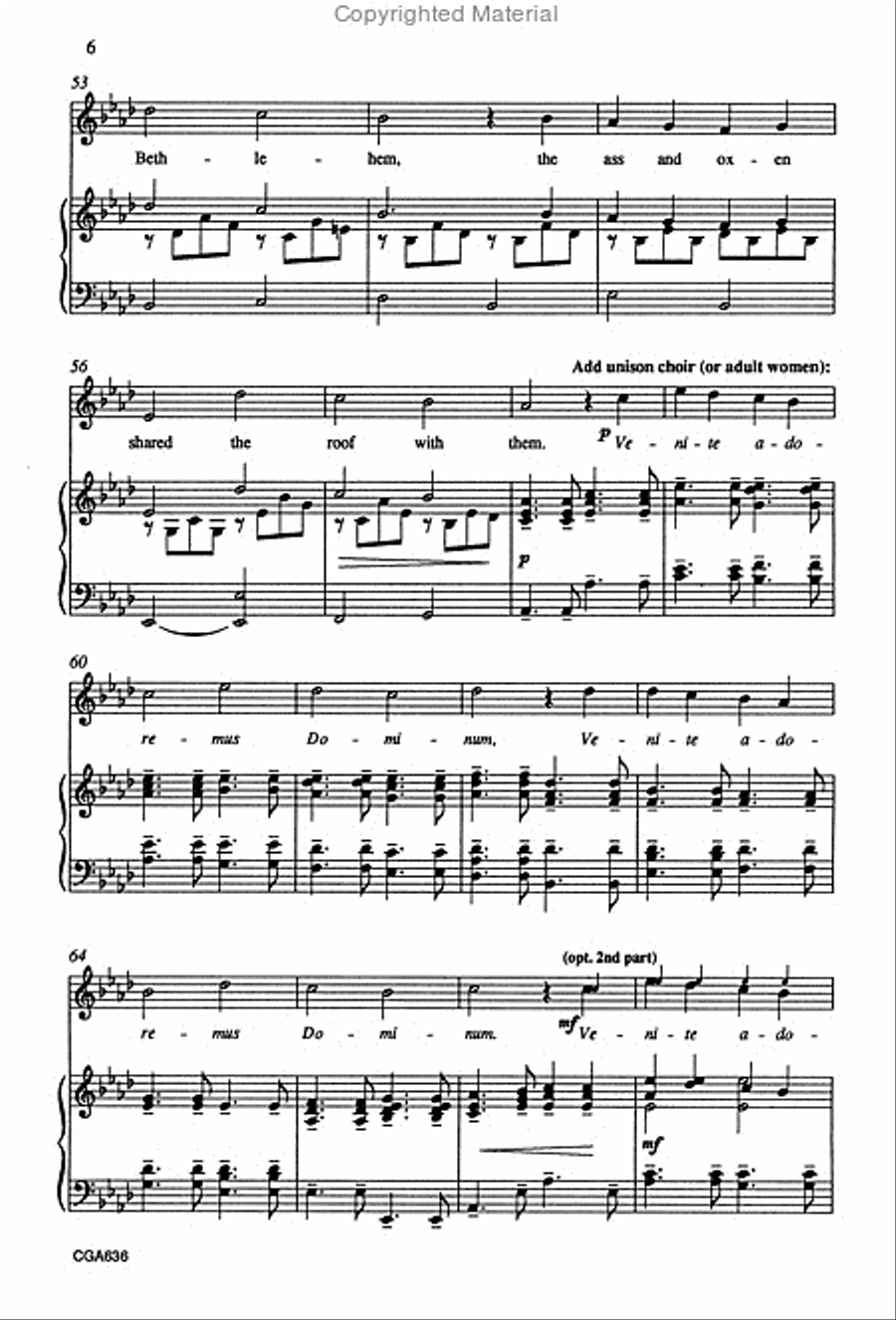 The Snow Lay on the Ground Unison Choir scores gallery preview page 5