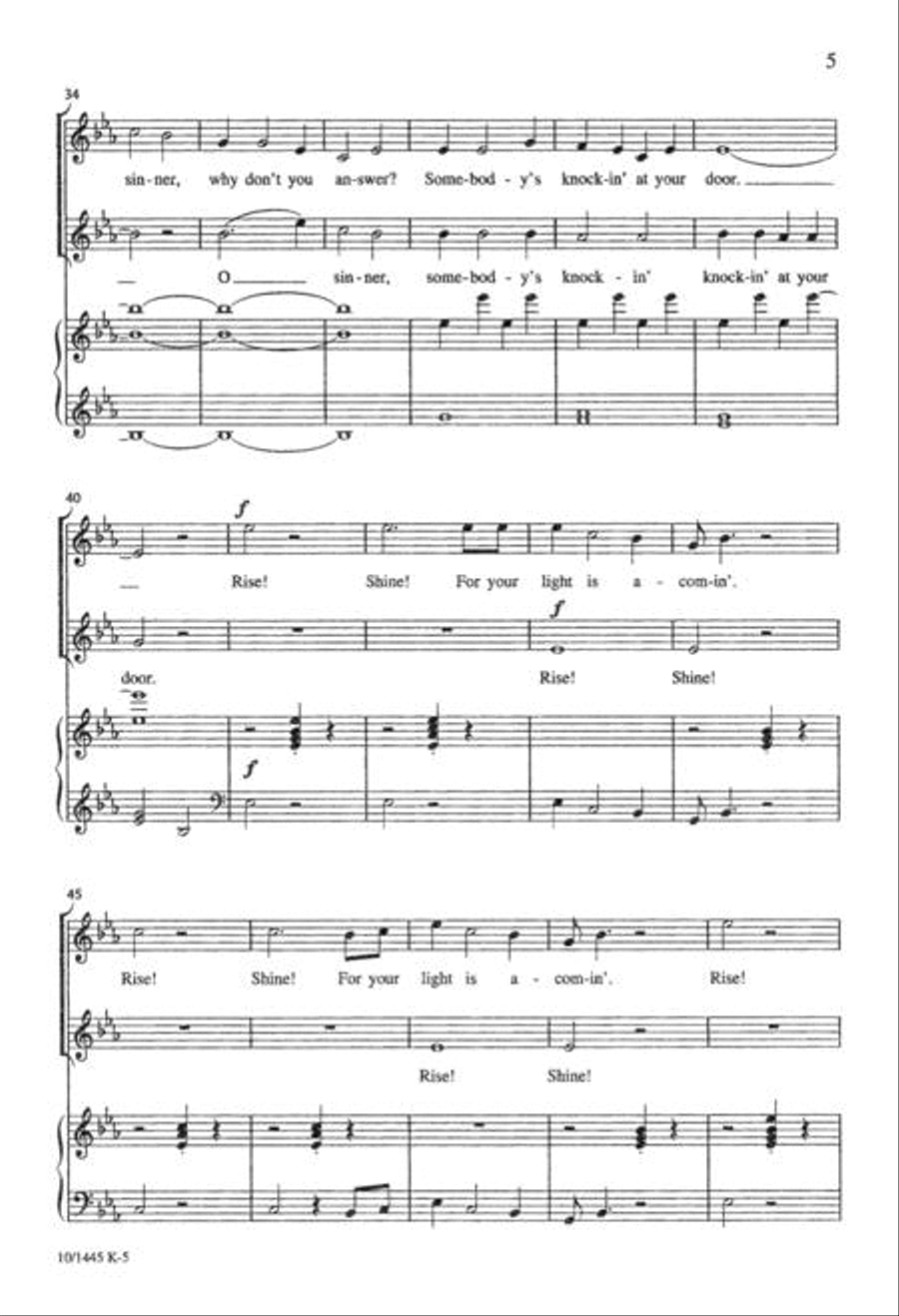 Somebody's Knockin' at Your Door 2-Part scores gallery preview page 4