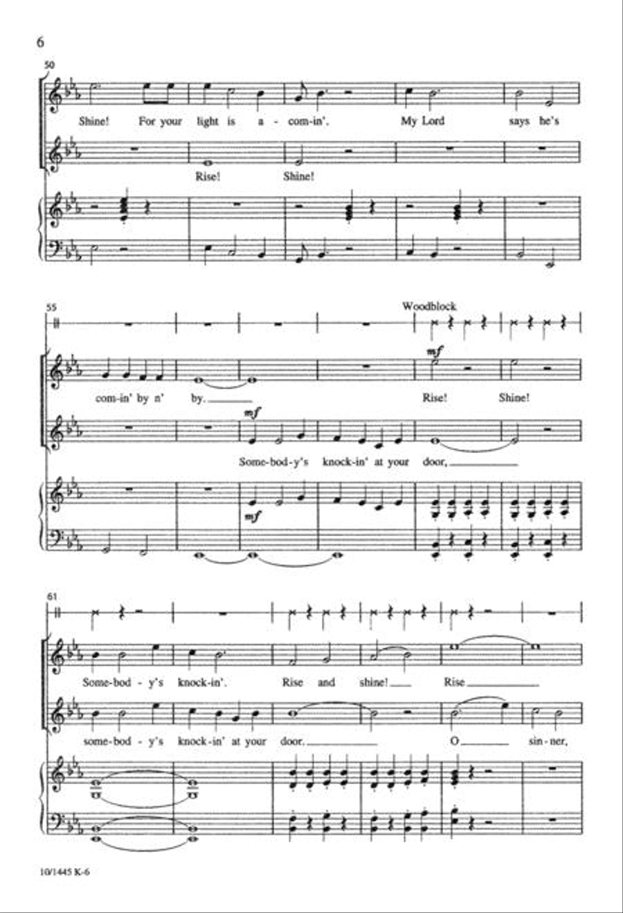 Somebody's Knockin' at Your Door 2-Part scores gallery preview page 5
