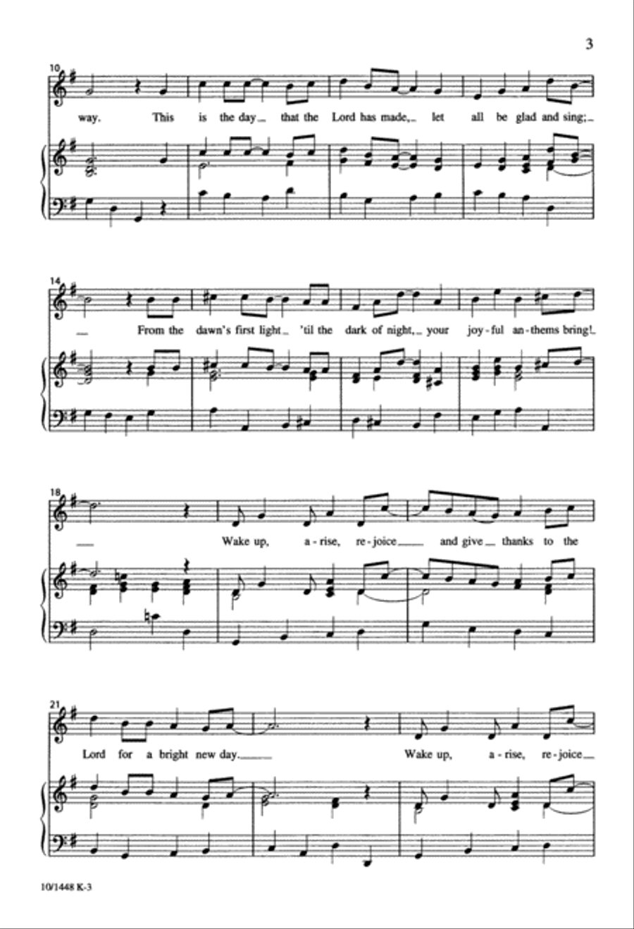 Song for a Bright New Day Unison Choir scores gallery preview page 4