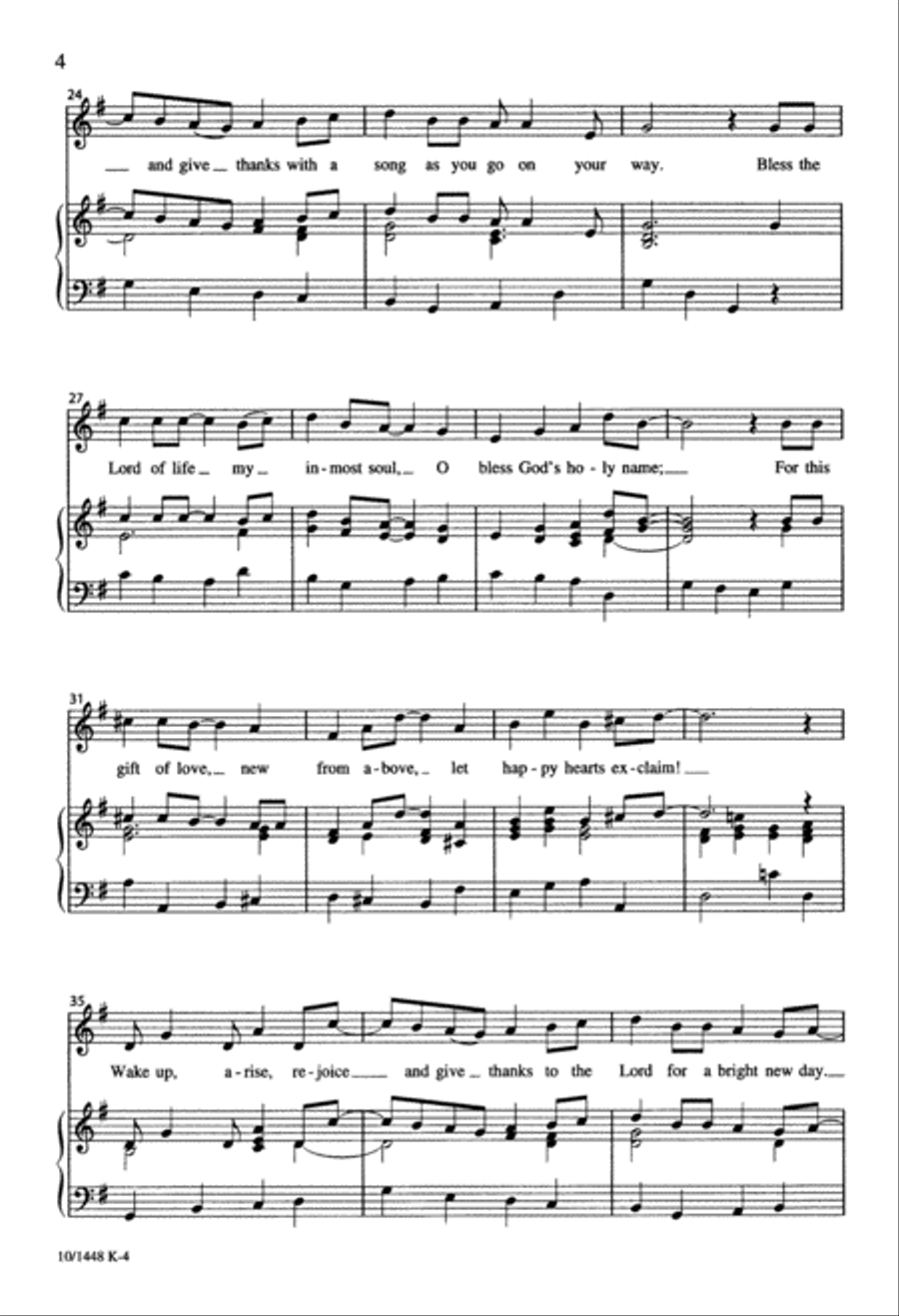 Song for a Bright New Day Unison Choir scores gallery preview page 5