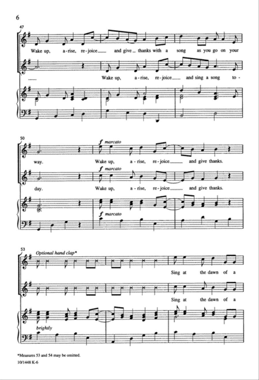 Song for a Bright New Day Unison Choir scores gallery preview page 7