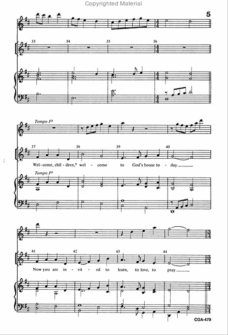 A Song of Promise Unison Choir scores gallery preview page 5