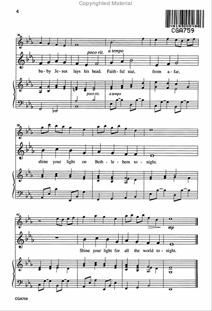 Star, Shine Bright Unison Choir scores gallery preview page 5