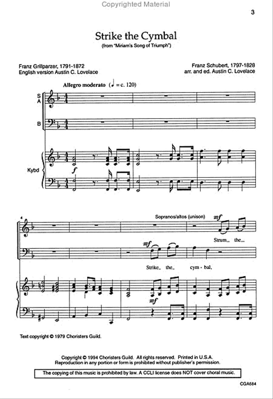 Strike the Cymbal 3-Part scores gallery preview page 2