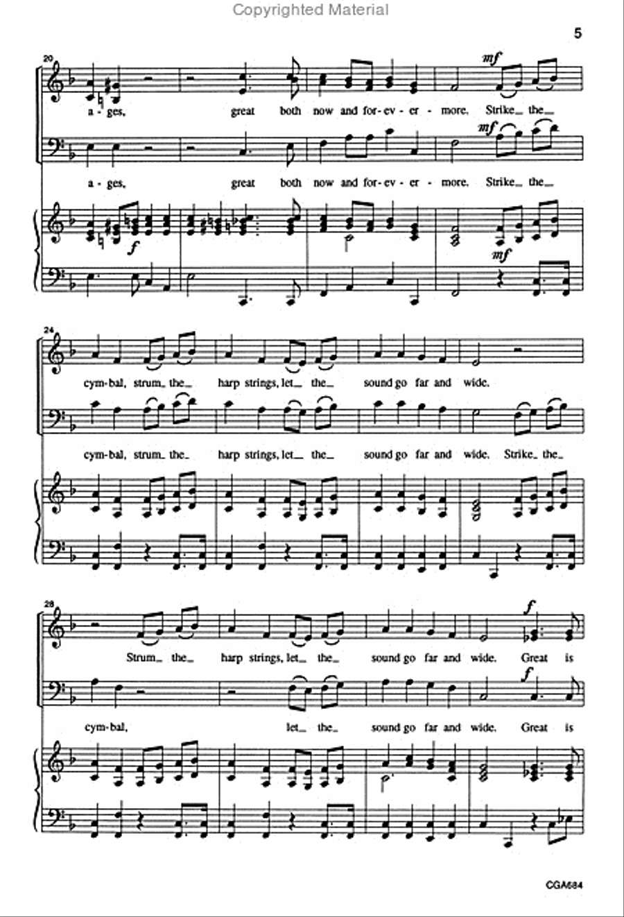 Strike the Cymbal 3-Part scores gallery preview page 4