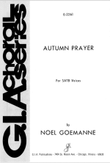 Autumn Prayer