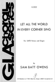 Let All the World in Every Corner Sing
