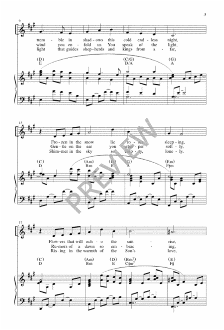 Night of Silence – Unison edition Unison Choir scores gallery preview page 4