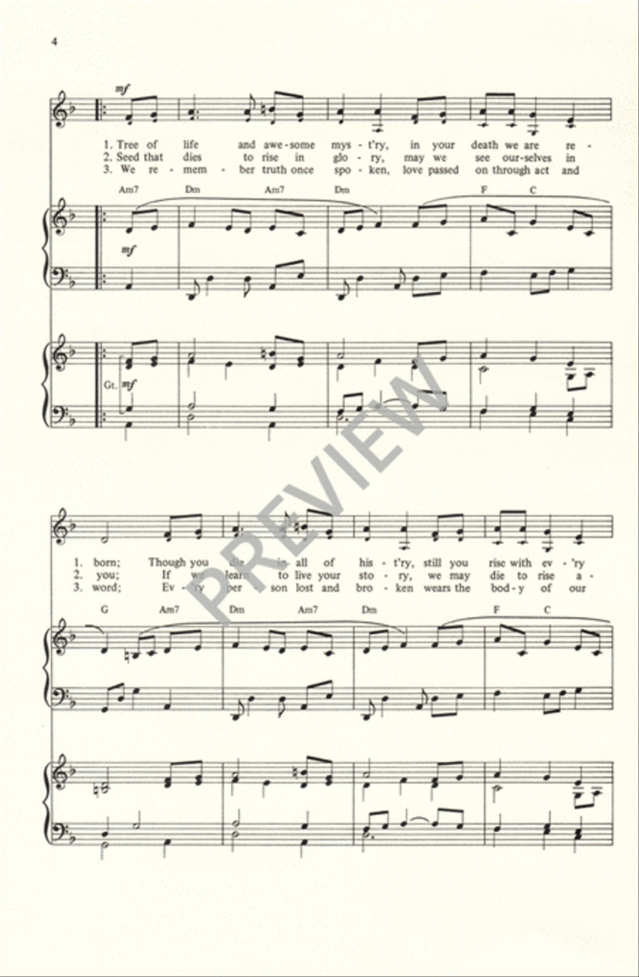 Tree of Life Tree of Life 4-Part scores gallery preview page 5