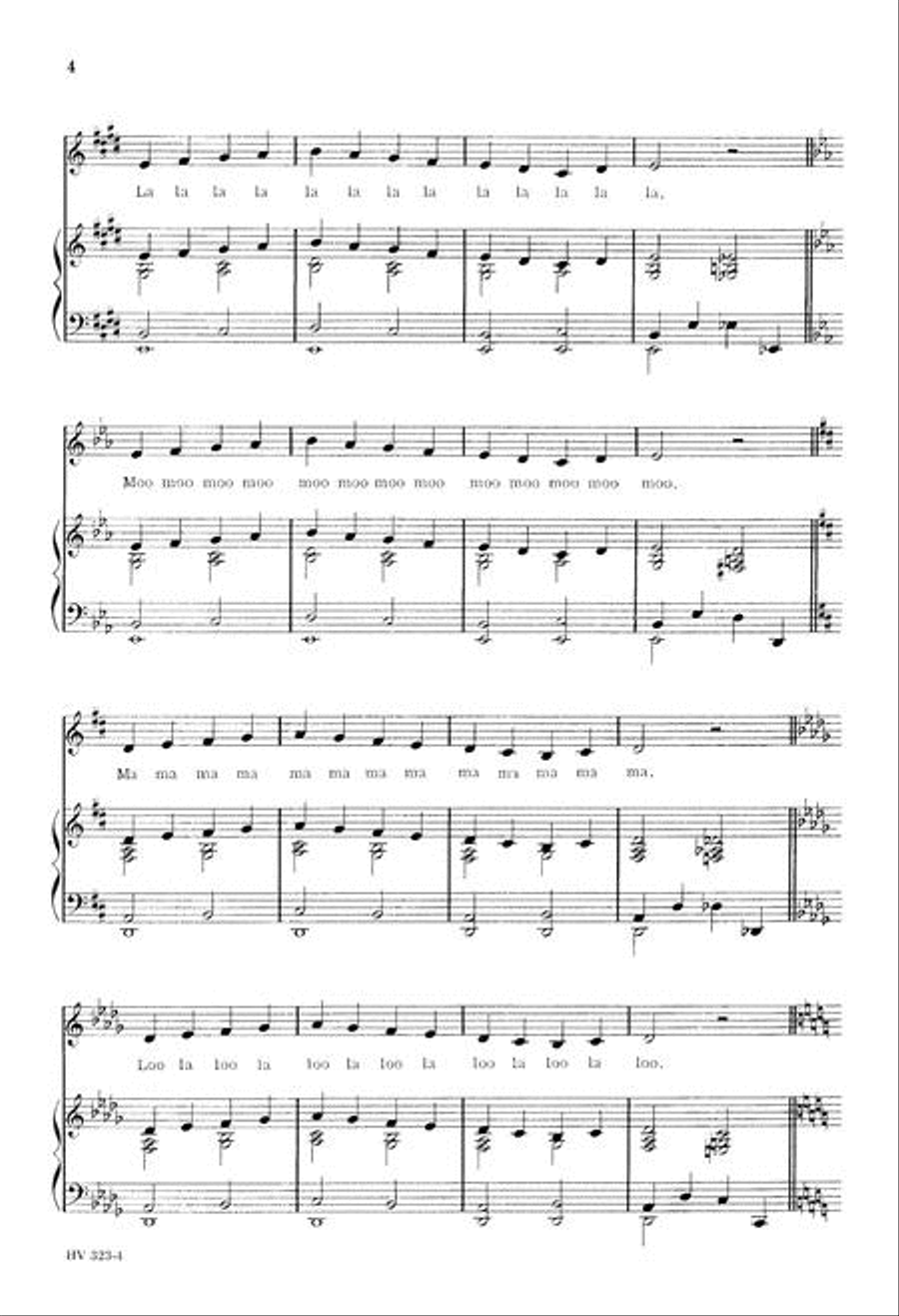 Time-Saving Warm-Ups for Elementary & Jr High School Choir Unison Choir scores gallery preview page 4