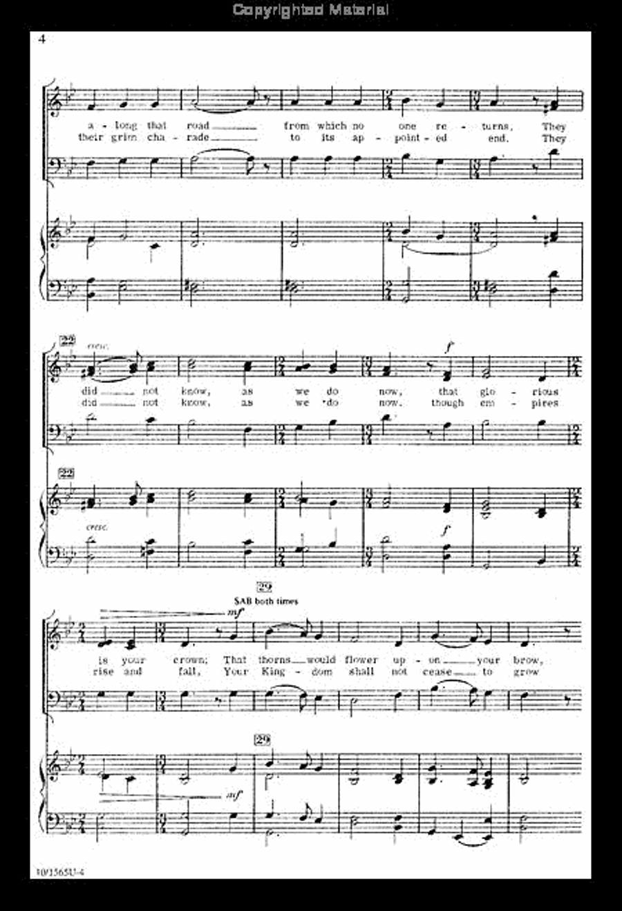To Mock Your Reign, O Dearest Lord 3-Part scores gallery preview page 3