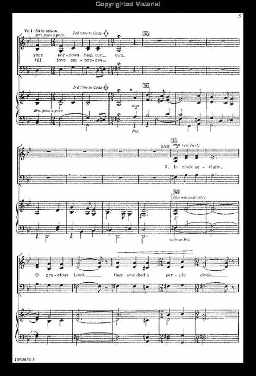 To Mock Your Reign, O Dearest Lord 3-Part scores gallery preview page 4