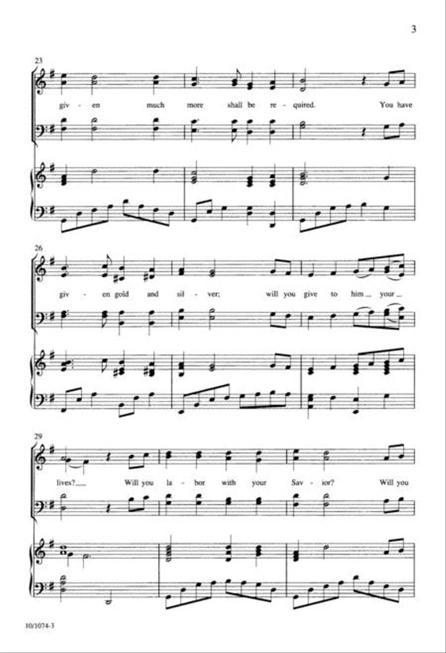 To Whom Much Has Been Given 4-Part scores gallery preview page 3