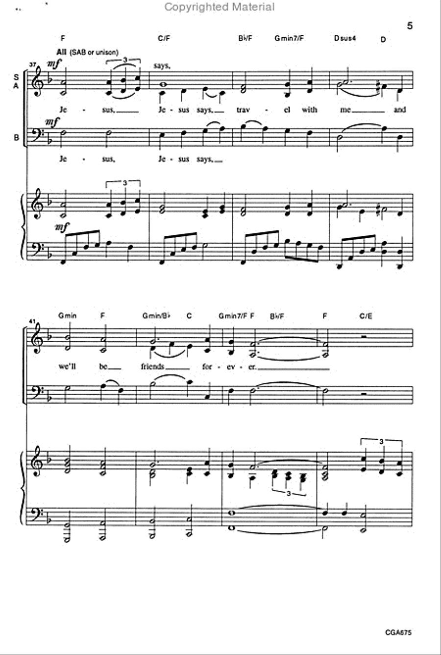 True Friends Unison Choir scores gallery preview page 5