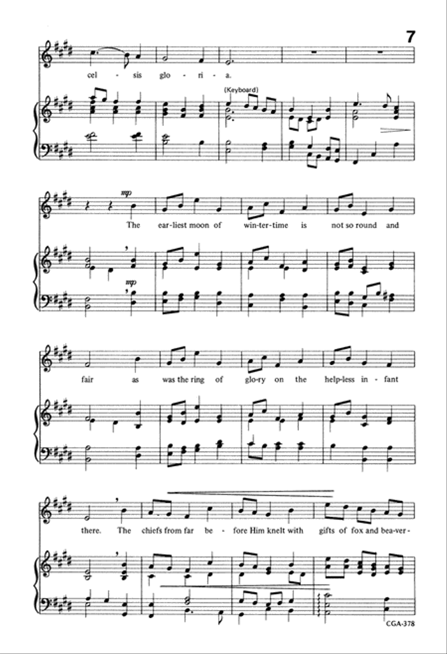 'Twas in the Moon of Wintertime Unison Choir scores gallery preview page 6