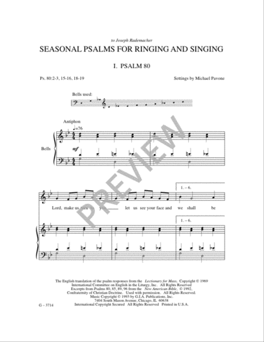Seasonal Psalms for Ringing and Singing Unison Choir scores gallery preview page 2