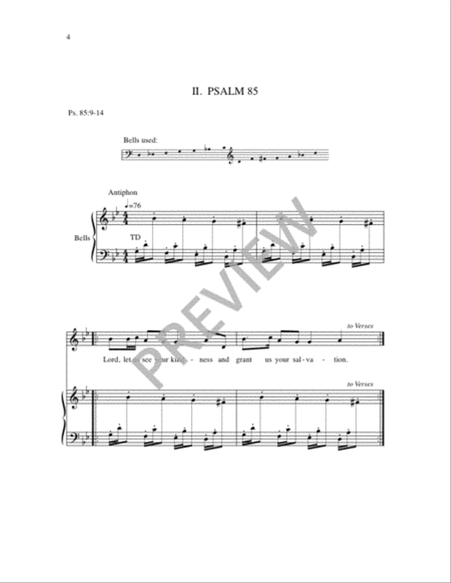 Seasonal Psalms for Ringing and Singing Unison Choir scores gallery preview page 4