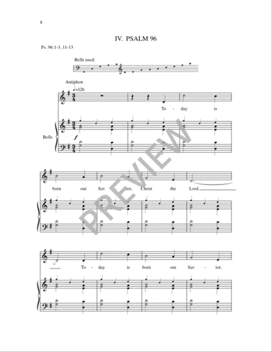 Seasonal Psalms for Ringing and Singing Unison Choir scores gallery preview page 8