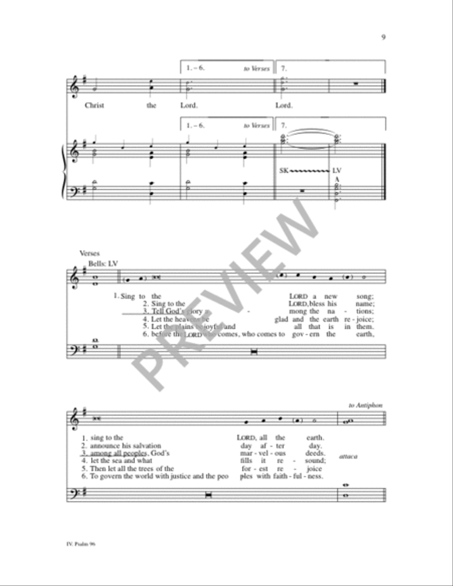 Seasonal Psalms for Ringing and Singing Unison Choir scores gallery preview page 9