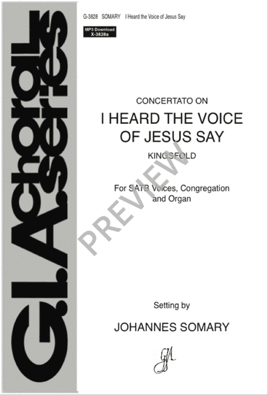 I Heard the Voice of Jesus Say 4-Part scores gallery preview page 2