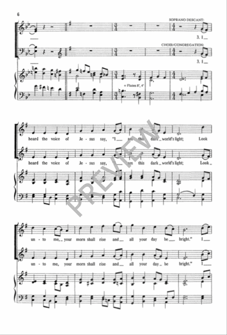 I Heard the Voice of Jesus Say 4-Part scores gallery preview page 7
