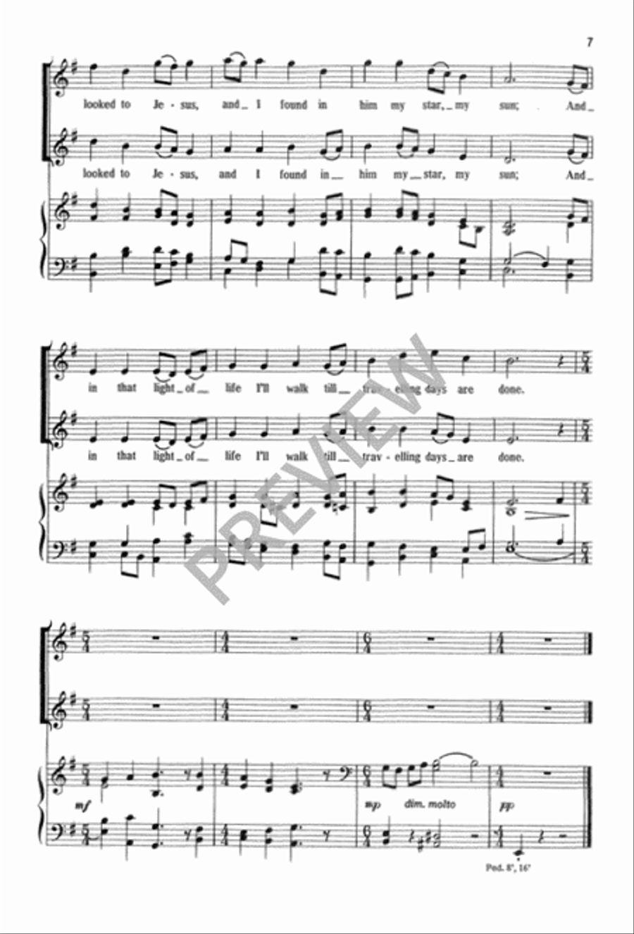 I Heard the Voice of Jesus Say 4-Part scores gallery preview page 8