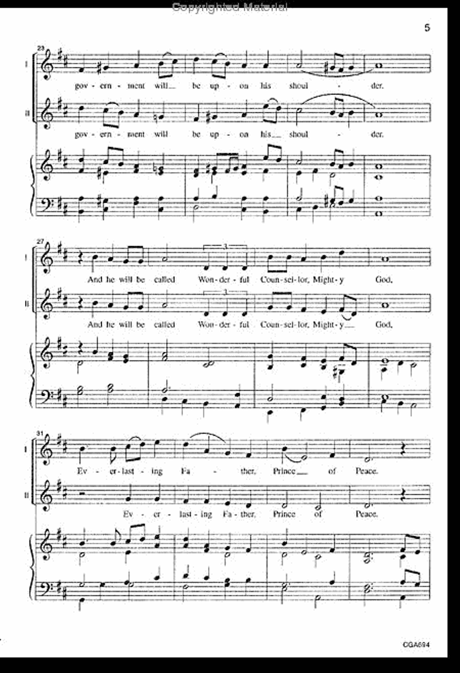 Unto Us a Child is Born 2-Part scores gallery preview page 4