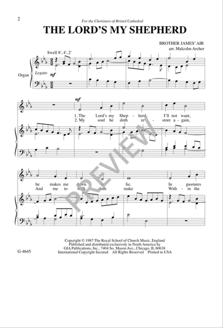 The Lord's My Shepherd The Lord's My Shepherd 2-Part scores gallery preview page 2