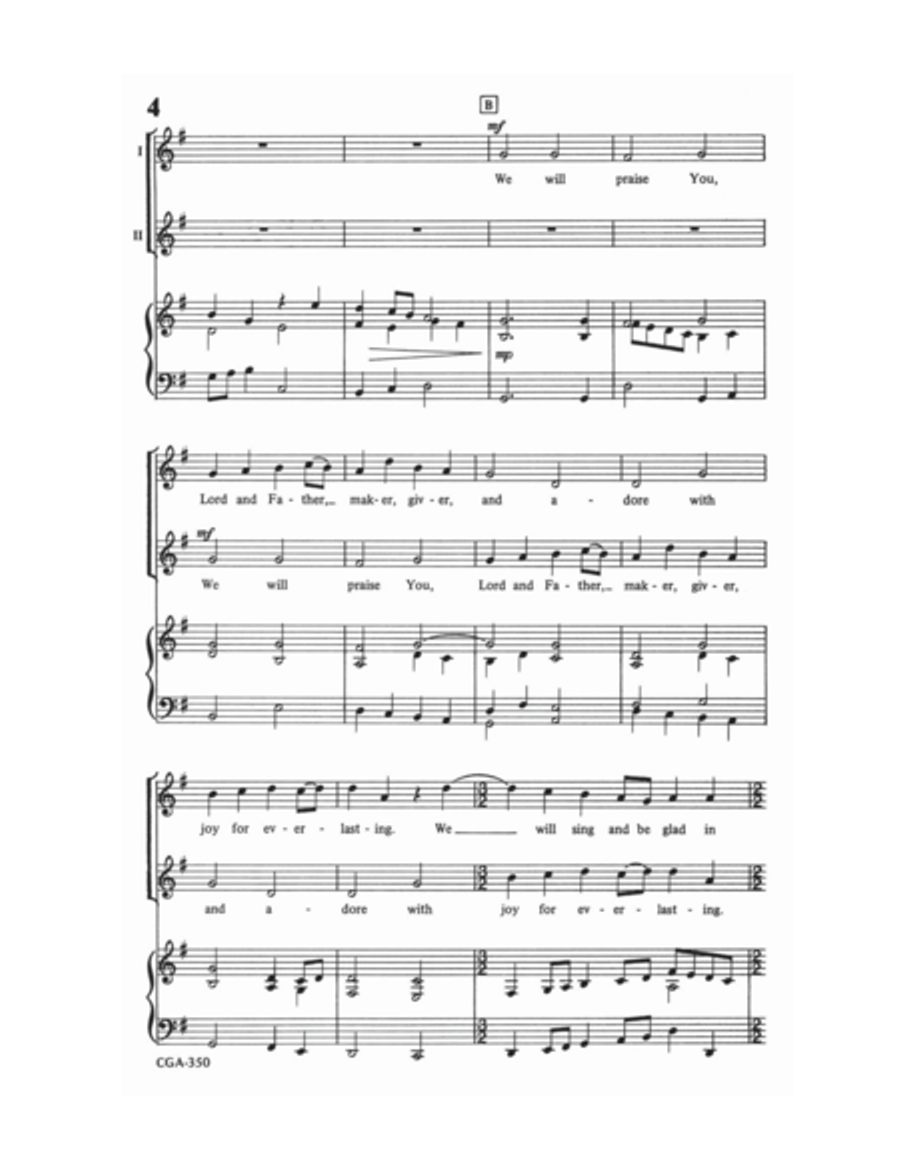 We Will Praise You 3-Part scores gallery preview page 3