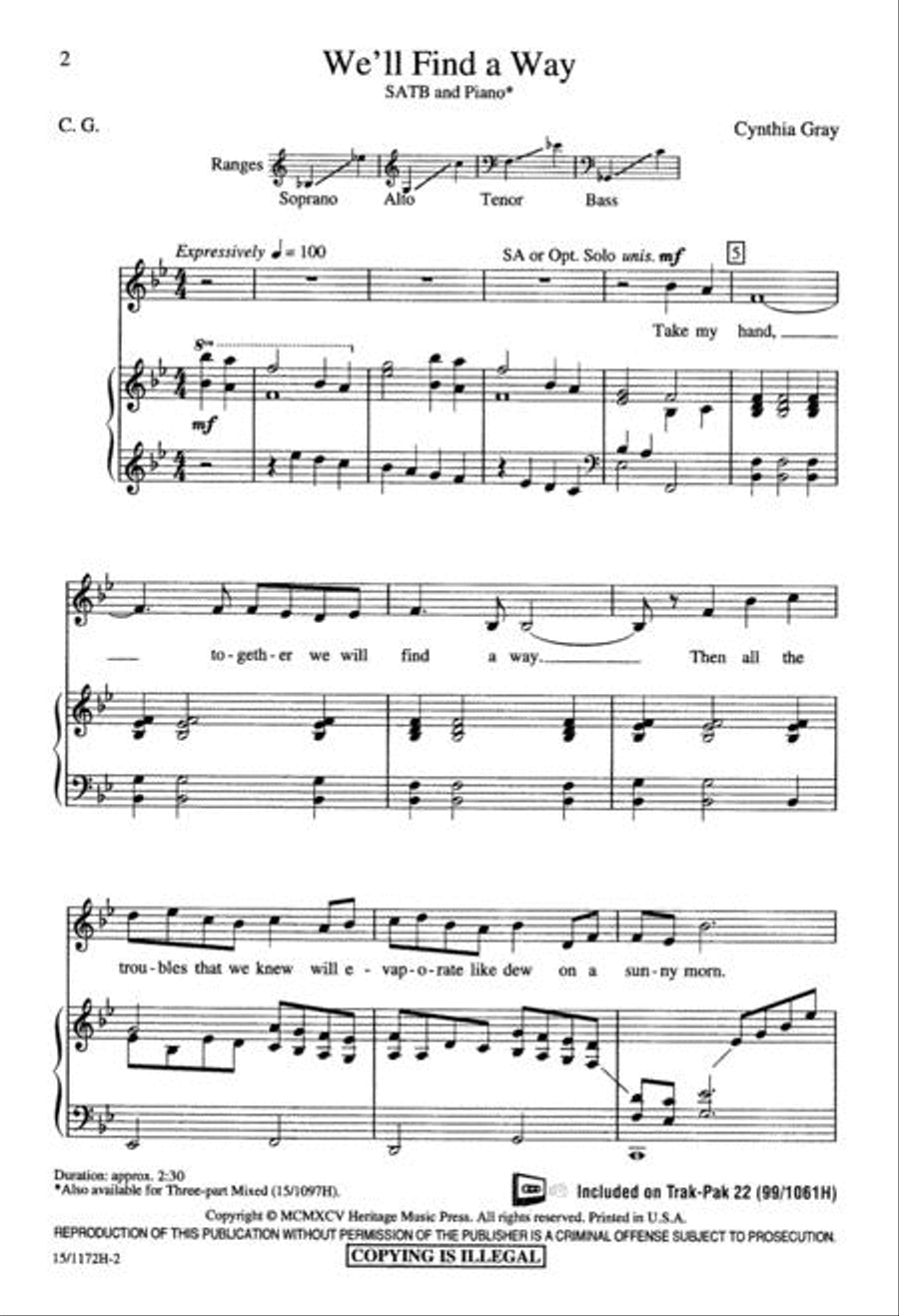 We'll Find a Way 4-Part scores gallery preview page 2