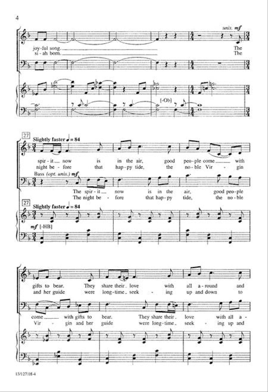 The Wexford Carol 4-Part scores gallery preview page 4